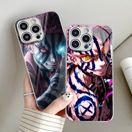 demon slayer akaza 04 Silver Electroplated Glass Phone Case For Iphone 16 16e 15 Pro Max 14 13 12 Mi