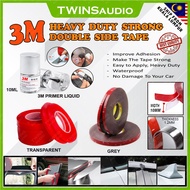 3M Heavy Duty Super Strong Double Side Tape 3 Meter and 10 Meter/ 3M Primer Liquid 10ML