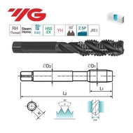 MESIN Unique Yg1 Spiral Machine Tap M22X2.5 M22X2.0 M22X1.5 M22X1.0 T1121 Jis Std - M