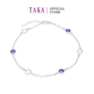 TAKA Jewellery Crystals &amp; 925 Silver Bracelet