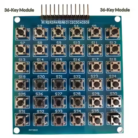2pcs 6x6 Matrix Keyboard 36 Matrix Keys 6x6 Direct Insertion Keys Control Keyboard 36 Independent Ke