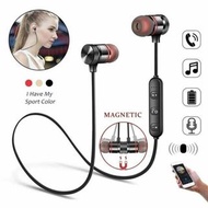 Bluetooth Headset Sports Neckband Magnetic Wireless Gaming Headset Stereo Earbuds Metal Headset with Microphone Suitable for All Smartphones