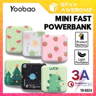 YOOBAO Powerbank Mini Powerbank Cute Powerbank 10000mAh Powerbank Fast Charging Powerbank Pink Power