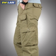 OWLLADE Khaki Tactical Cargo Pants for Men DY-215.M-4XL B02 2T