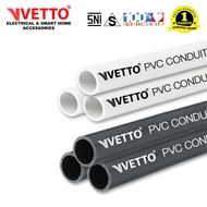VETTO 20mm Conduit Pipe Length 3m + (Bonus 20mm Conduit Socket)