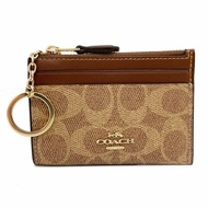 [全新] COACH C LOGO悠遊卡夾鑰匙零錢包(咖)