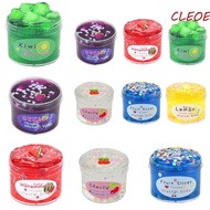 CLEOES Diy Butter Slimes Fruit Set, 70ml Clear Slime Soft Stretchy Soft Rainbow Clay, Soft Jelly Clay Scented Toy Sludge Toys Party Favors Slimes Making Set For Kids Gifts