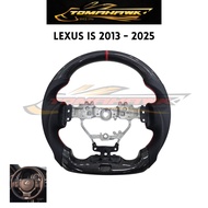 Lexus IS250 IS300 IS350 IS500 (2013-2025) Steering Wheel Real Carbon Fiber F-Sport Design Flat Botto