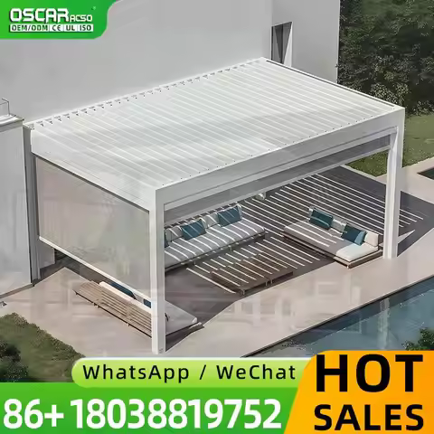 3x3 3x4 3x5 3x6 4x3 4x4 4x5 4x6 5x3 5x4 Outdoor Aluminum Motorized Bioclimatic Louvered Roof Pergola