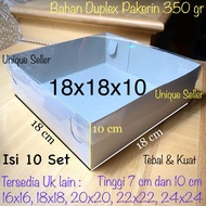 [Contents 10] Box Cake Box Tart Pudding Hampers IVORY 18x18x10 cm MICA LID Size 18 x 18 x 10 cm Cart