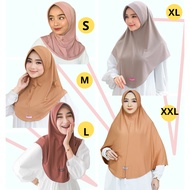 Sport Hijab All Sizes SML XXL Jersey Syari Instant Sporty Jersey Hijab Tudung Sarung Instant Tudung 