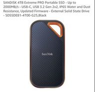 SANDISK 4TB Extreme PRO SSD 外置硬碟