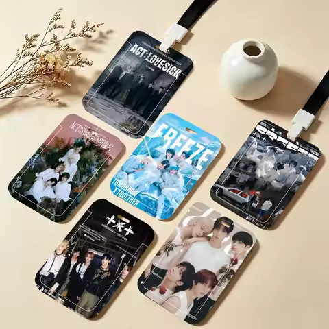Kpop T-Tomorrow X T-Together TXT ID Card Holder Neck Strap Pendant Door Badge Holder Lanyards Keycha