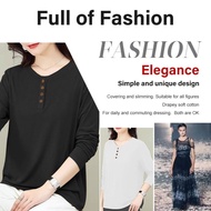 *Women's Casual Buttoned TShirt for a Simple Autumn Outfit