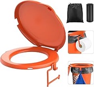 Portable Toilet Seat for 5 Gal Buckets, Camping Toilet Seat with Lid for Adults, Snap-on Toilet Seat
