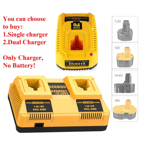 DC9310 Charger for Dewalt 7.2V-18V XRP Battery NI-CD NI-MH DC9096 DC9098 DC9099 DC9091 DC9071 DE9057