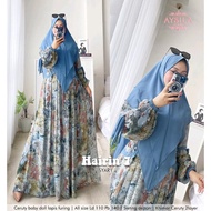 HAIRIN 7 LD110 & LD120 (LABEL SAVNA) | SET GAMIS SYARI HIJAB CERUTY BUSUI FRIENDLY