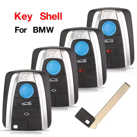 jingyuqin 3+1/4 Button Smart Remote Car Key Shell Fob Case For BMW I3 I8 2014 2015 2016 2017 2018 Wi