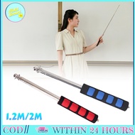 Hiking Stick MERAH Stainless Steel Telescopic Tour Leader 1.2M Red2M biru Pointer Stick Flag