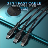 IPHONE 3-in-1-1-1 Micro Type-C Data Charger Cable Makassariphone