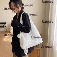UAENAU Floral Print Lace Handbag, Canvas Versatile Korean Style Tote Bag, YK2 Lightweight With Silk 