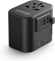 Anker PowerExtend Travel Adapter 30W PD USB C Charger International Power Adapter with 1 USB C, 2 US