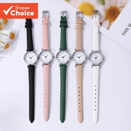 Minimalist Small Dial Watch Genuine Leather Strap Exam Study Gift White Black Pink For Women
