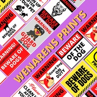 Clean after your Dog Beware of Dog PVC and Laminated Sign Board Signage A4