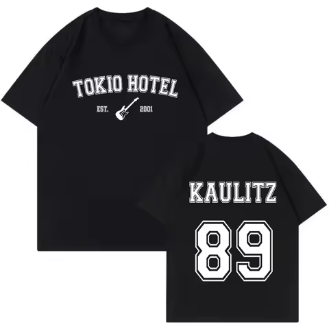 Rock Band Tokyo Hotel Monogram Print T Shirt Summer Street Casual Short Sleeve All-purpose T-shirt M