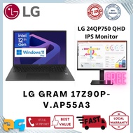 LG Gram 17Z90Q-V.AP55A3 17" Laptop / Win 11 Pro / Intel i5 12.Gen CPU / 16Gb RAM with Free LG 24QP75