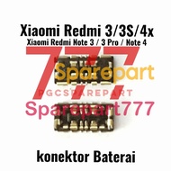 Original Connector Konektor Baterai Xiaomi Redmi 3 3s 4x Note 3 Note 3