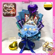 Chocolate Bouquet Flower Birthday Balloon Fairy Gift Box Coklat Bunga Hadiah Birthday Ferrero Rocher