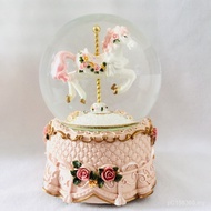 Free Music Box Crystal Ball Gift Home Decoration Music Box Foreign Trade Factory Store Merry-go-roun