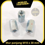 Long Nut High Nut/ M 10 x 30 mm key 17