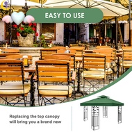 Replacement Gazebo Canopy Top Patio Pavilion Encrypted Waterproof Coating Cover Sunshade Brown Singl