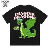 Imagine Men And Women Short Sleeve T-Shirt Dragons Loom Hi Ho Sorts Music Street Loose Style