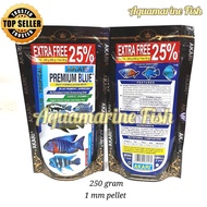 AKARI PREMIUM BLUE CICHLID Channa Cichlid food Fish food cichlid pellet feed channa OSCAR 1mm 100 gr