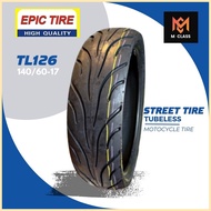 ⭐ ◲ ☪ SET R17 TL126 ON-ROAD M/C TL TIRE FOR SNIPER, GIXXER, F2i150; FZi, FZ16 -EPIC 140/60; 100/80;