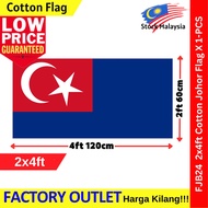 2X4ft Johor Flag  Cotton TC Johor Darul Ta'zim Flag Bendera Negeri Johor Bendera Cotton Johor Flag-F