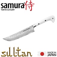 Samura SULTAN Chef's Knife 6.5" White. Genuine Damascus steel VG10, 67 layers, 61 HRC. Made in Japan