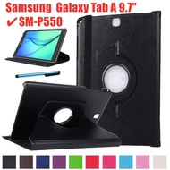 For Samsung  Galaxy Tab A 9.7 SM-P550 P555 w/S Pen Flip Leather 360 Rotating Stand Smart Shockproof 