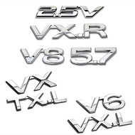 2.5V V6 V8 VX VXR TXL VXL Emblem for Toyota Reiz Land Cruiser Prado Rav4 Tundra Trunk Lid Sticker Di