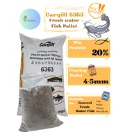 [REPACK 10KG] Cargill Fresh Water Fish Feed 6363 Pellet 4mm - 5mm Makanan Ikan Air Tawar Keli Patin 