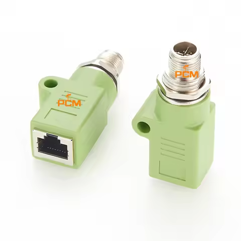 M12 8Pin X-type Plug to RJ45 Adapter Waterproof IP67 Ethernet M12 8Pin X-code Male/Female to RJ45 Se