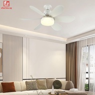 [clarins.sg] 2 In 1 Ceiling Fans with LED Lights 6 Blades 3 Gear Adjustable for Garage Office