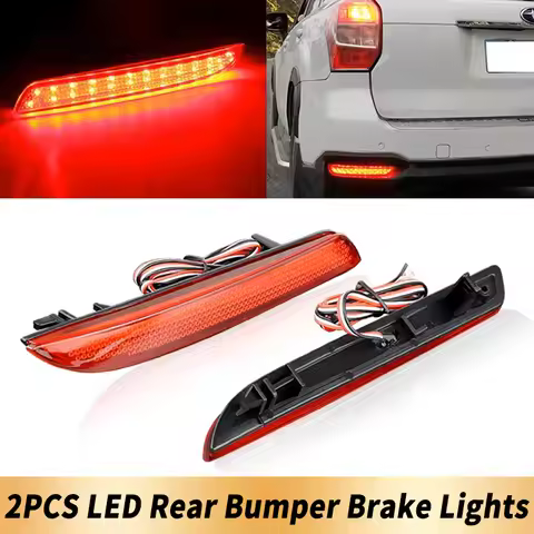 2PCS LED Rear Bumper Reflector Brake Lights Canbus For Honda CR-Z Insight 10-14 CR-V 12-14 Fit 18-up