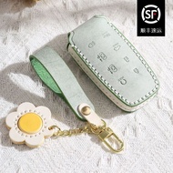 Suitable for Hyundai Genesis Genesis GV80/90 Lawesis Genesis Genuine Leather Car Key Cover Shell Buc