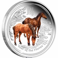 KOIN PERAK Special AUSTRALIA LUNAR HORSE 2014 coin silver 1 oz