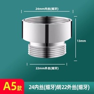 Faucet Adapter Thread Fine Thread to 4 Points Coarse Thread to 22mm20mm24mm Inner Outer Thread Conve