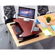 [Cherry#Desk Coverter]#Ergonomic Work Station#Desk Coverter#Height Adjustable Sit stand Desk#Computer Laptop Desk#